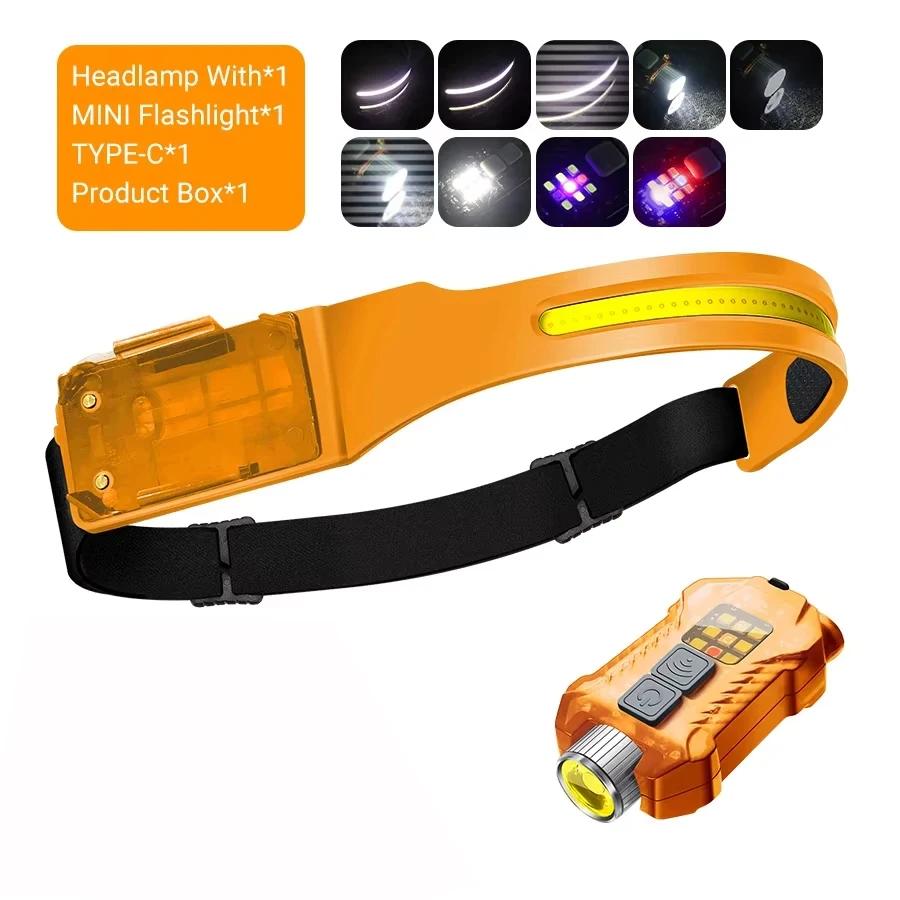 USB C Rechargeable LED Sensor Headlamp XPE+COB Headlight Led Head Torch Camping Search Light Head Flashlight for Fishing Lantern
USB C Rechargeable LED Sensor Headlamp XPE+COB Headlight Led Head Torch Camping Search Light Head Flashlight for Fishing Lantern
