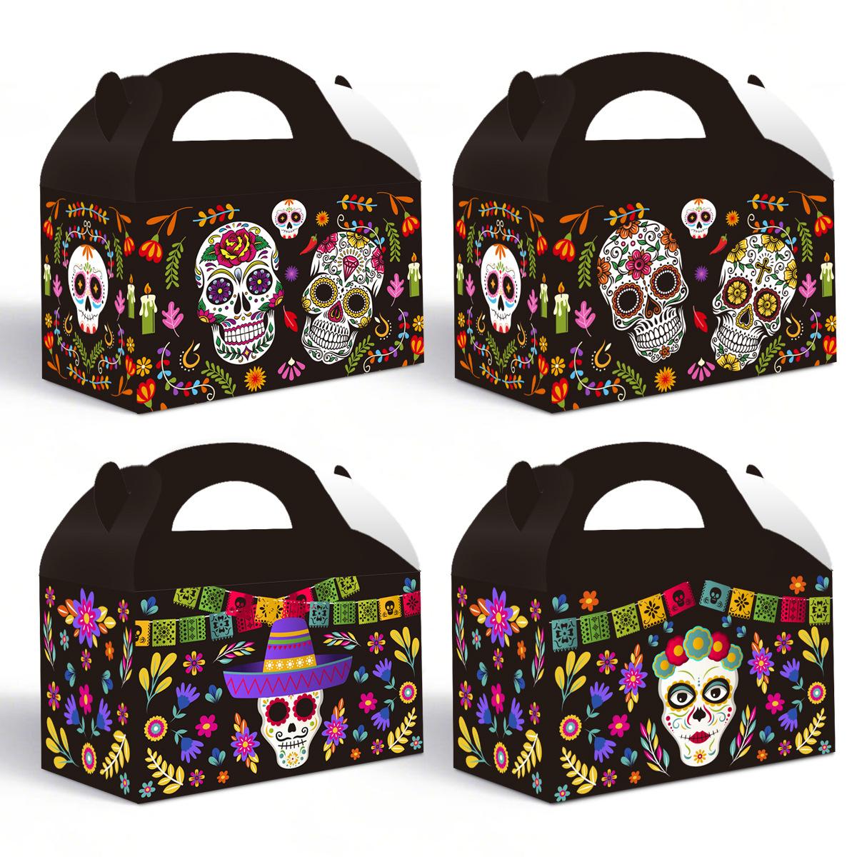 Mexican Day Of The Dead Ghost Day Party Decorative Gift ******Dead Skeleton Food Packaging Portable Box Customized carton
Mexican Day Of The Dead Ghost Day Party Decorative Gift ******Dead Skeleton Food Packaging Portable Box Customized carton