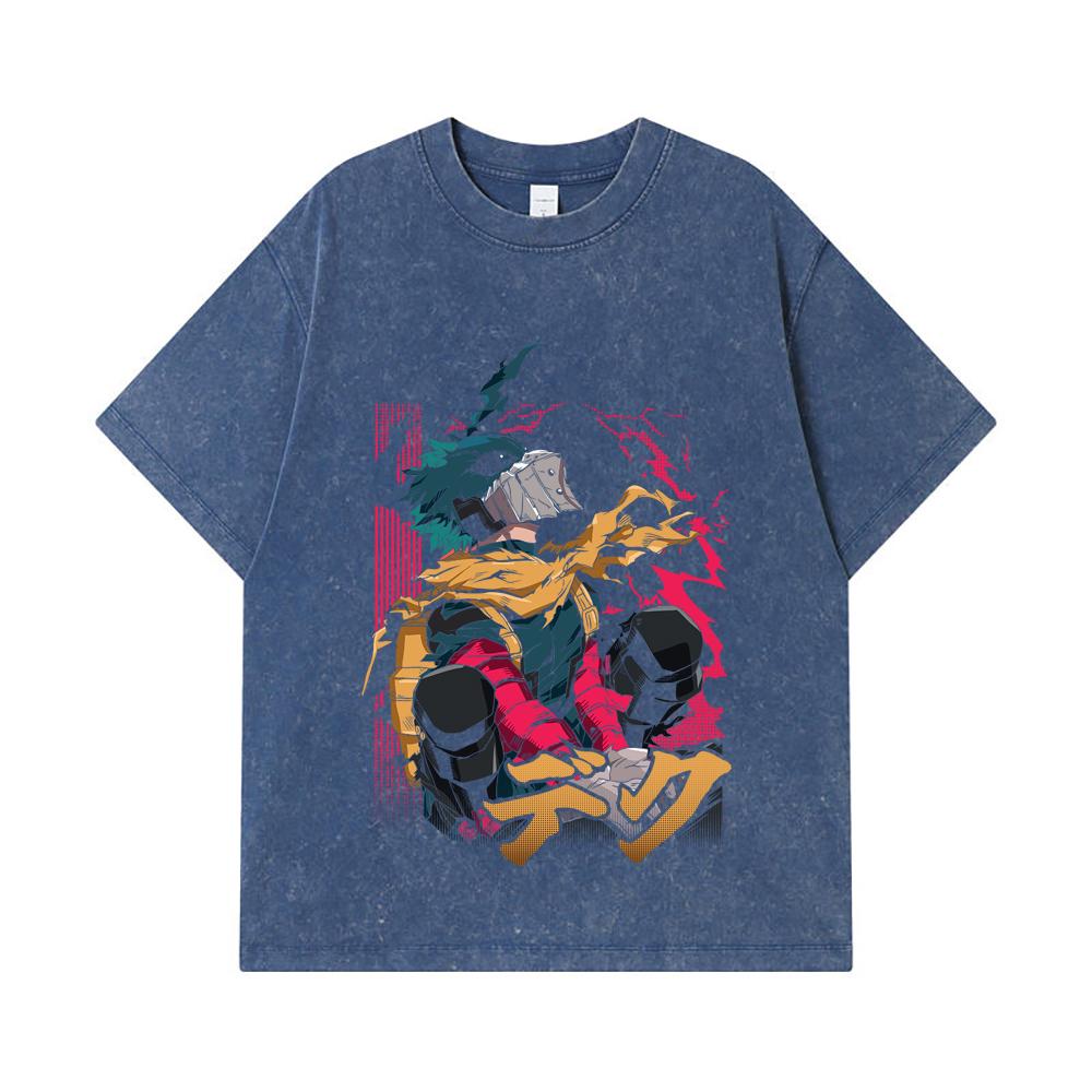 275 GSM Washed T-shirts 100% Cotton My Hero Academia V16 Deku Print Unisex Heavy Cotton T Shirt 2XL королівський синій колір
275 GSM Washed T-shirts 100% Cotton My Hero Academia V16 Deku Print Unisex Heavy Cotton T Shirt 2XL королівський синій колір