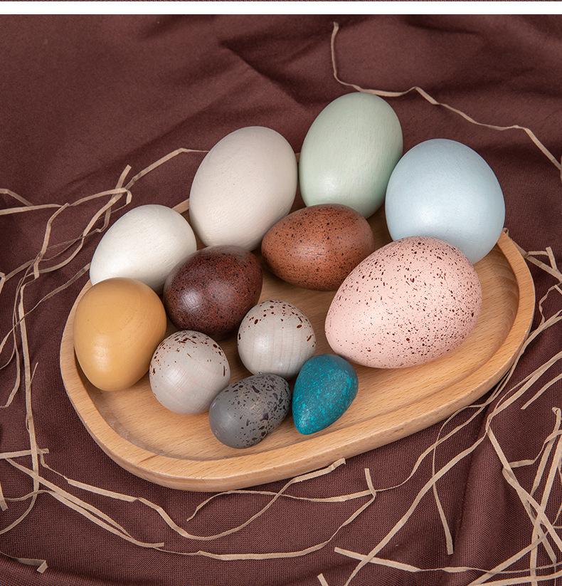 12-Piece Wooden Duck Egg Painting & Pretend Play Set for Kids 12 Colorful Bird Eggs Set
12-Piece Wooden Duck Egg Painting & Pretend Play Set for Kids 12 Colorful Bird Eggs Set