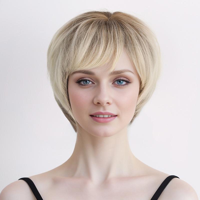 Synthetic Mixed Blonde Wigs for Women Short Haircuts Bobs Wig with Bangs Natural Hairstyles Mom Wig Gift Cosplay Daily Costume
Synthetic Mixed Blonde Wigs for Women Short Haircuts Bobs Wig with Bangs Natural Hairstyles Mom Wig Gift Cosplay Daily Costume