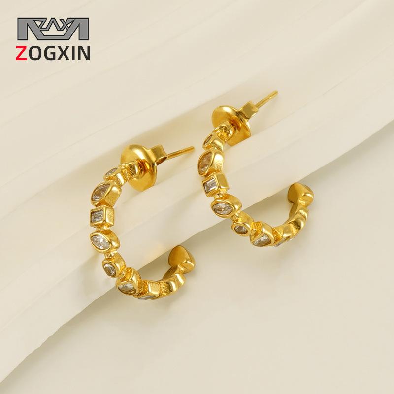 18K U-shaped Stainless Steel Diamond Geometric Earrings - Women s European & American Fashion 18K золотой
18K U-shaped Stainless Steel Diamond Geometric Earrings - Women s European & American Fashion 18K золотой