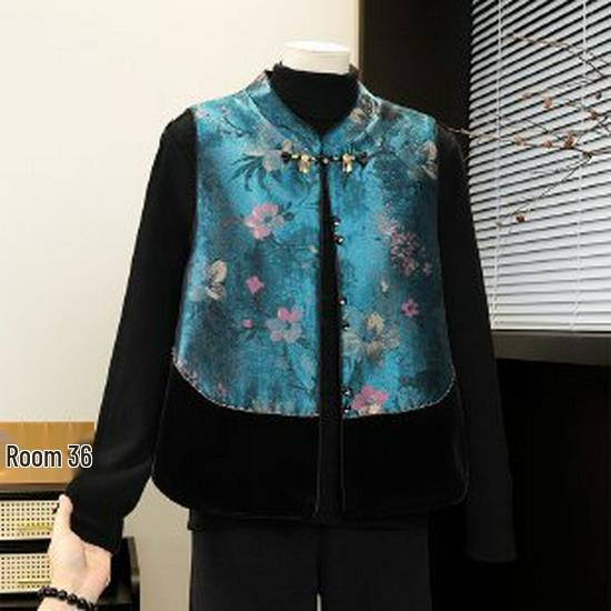 Spring-Autumn Thin Retro Frog Button Vest for Middle-Aged and Elderly Women - Plus Size Chinese Style 3XL синій
Spring-Autumn Thin Retro Frog Button Vest for Middle-Aged and Elderly Women - Plus Size Chinese Style 3XL синій