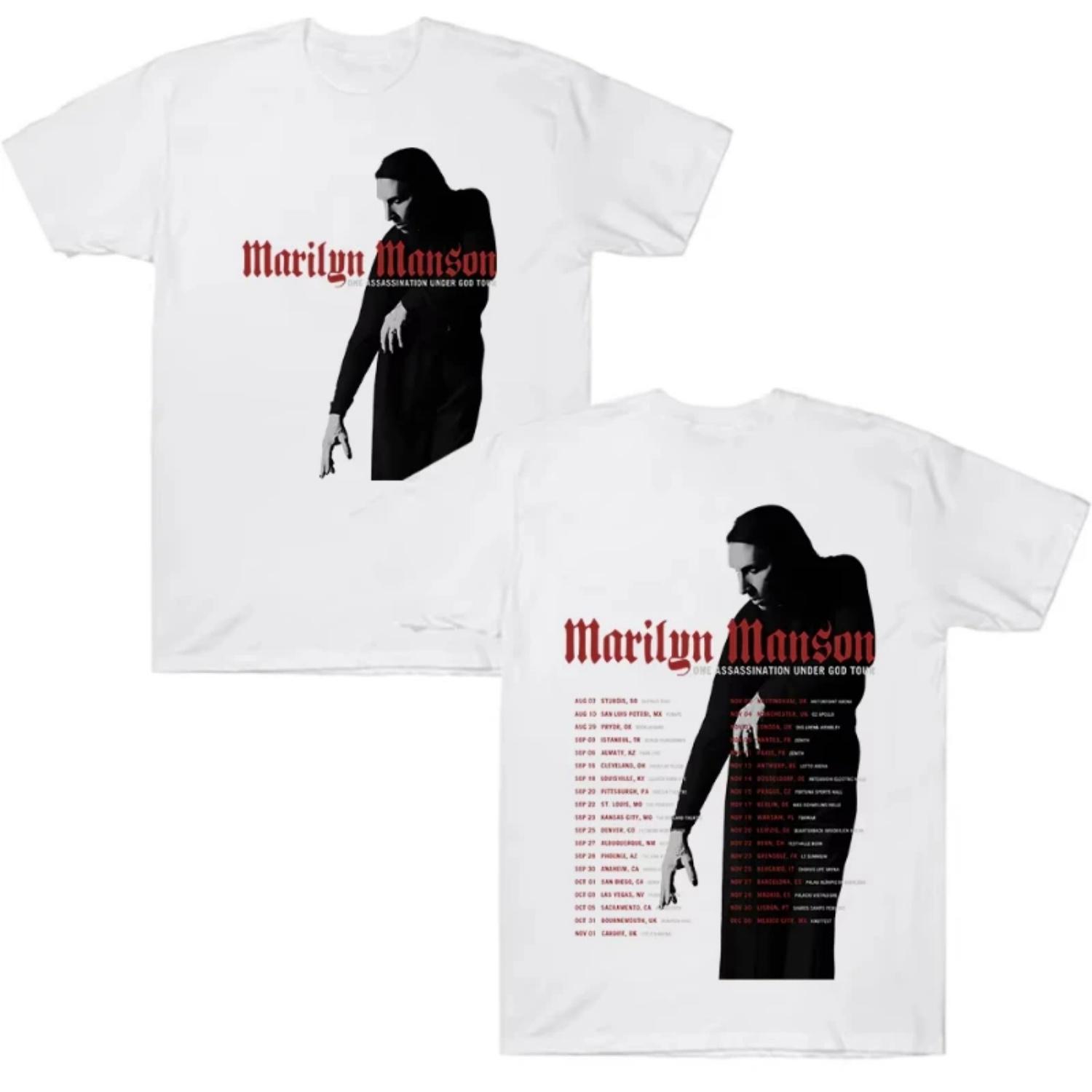 Marilyn Manson One Assassination Under God Tour T-shirts 2025 New Oversize High Street Short Sleeve T-shirt Unisex Cotton Tops S чёрный
Marilyn Manson One Assassination Under God Tour T-shirts 2025 New Oversize High Street Short Sleeve T-shirt Unisex Cotton Tops S чёрный