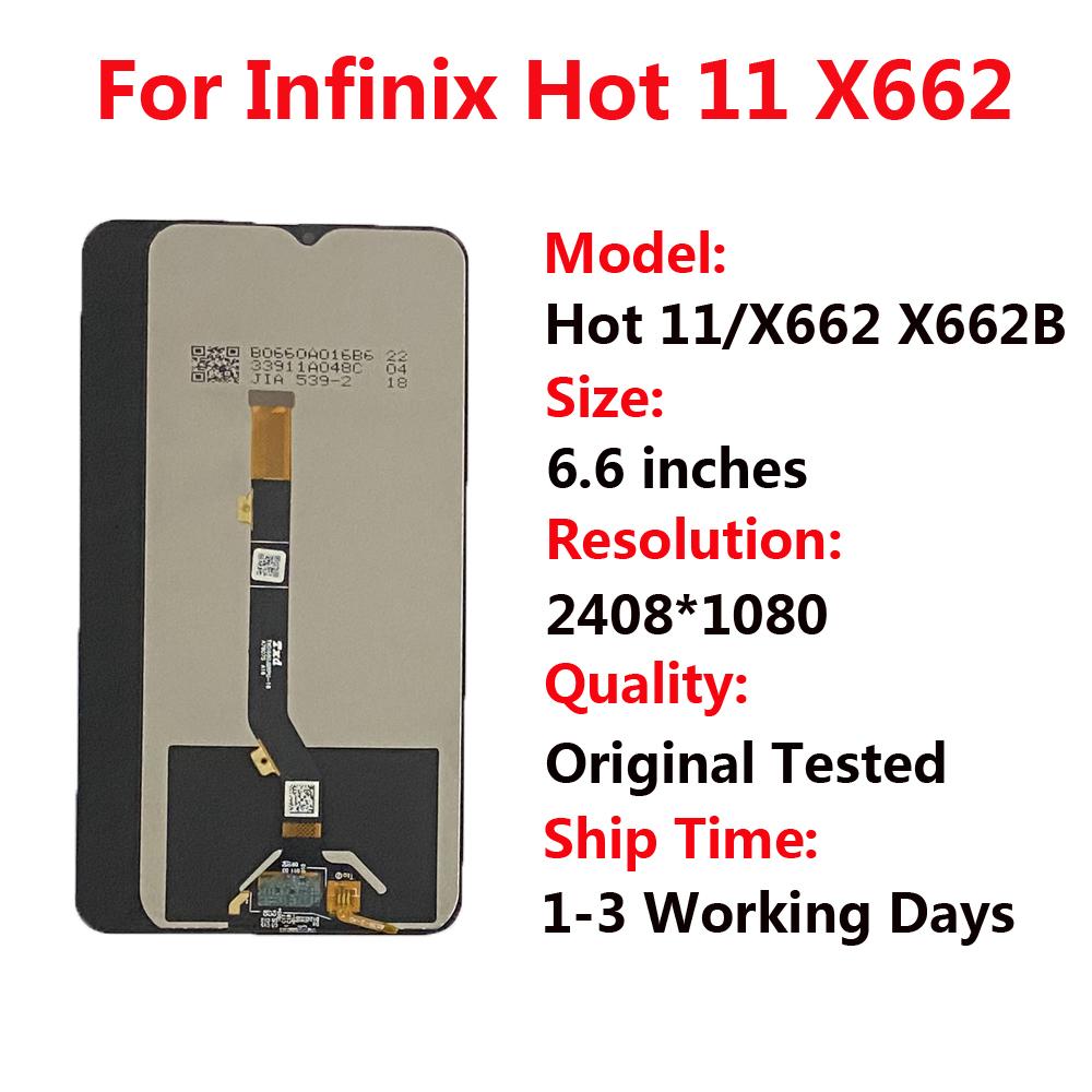LCD Screen and Digitizer Full Assembly For Infinix Hot 11 X662 X662B
LCD Screen and Digitizer Full Assembly For Infinix Hot 11 X662 X662B