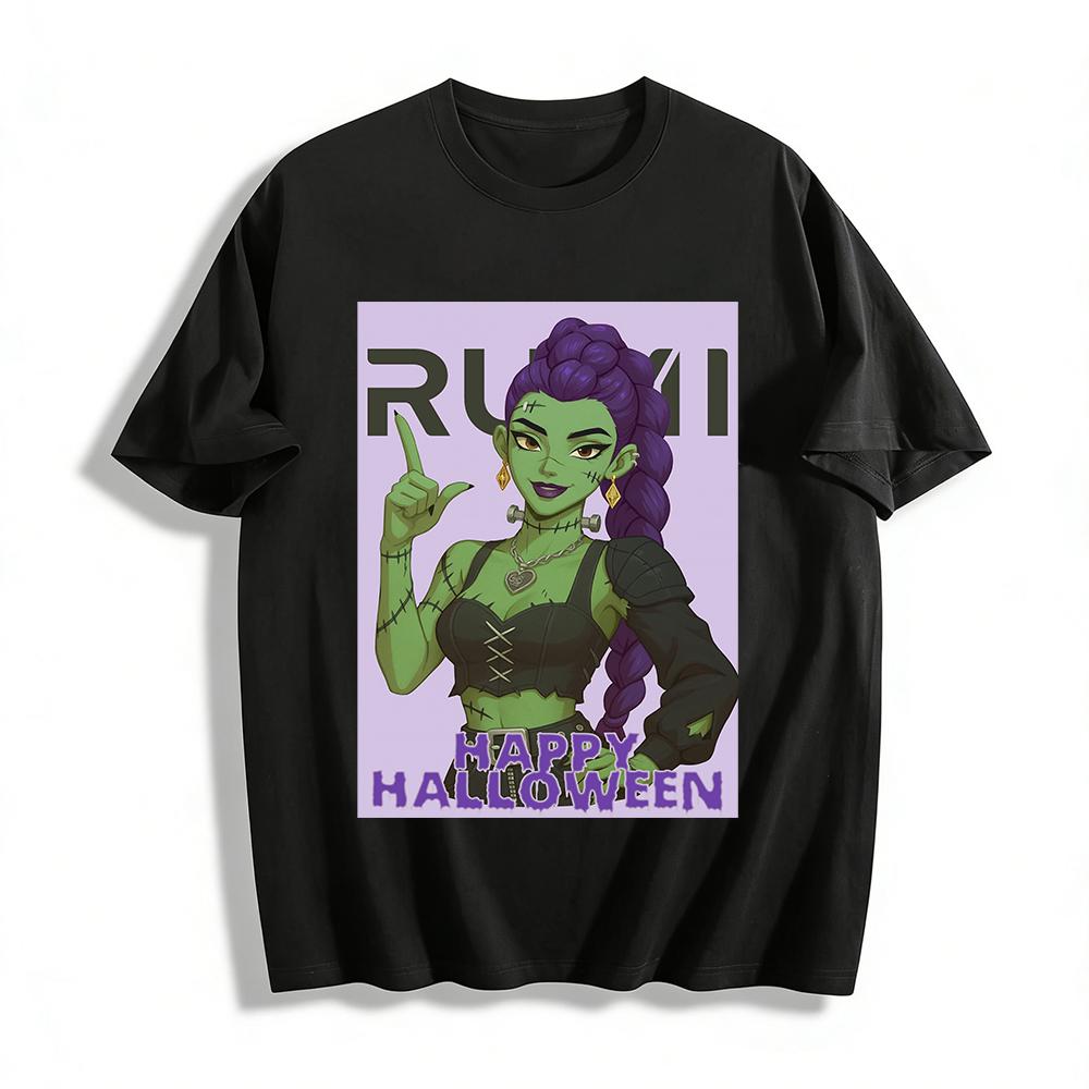 Halloween Frankenstein Themed Top Punk Style Green Skin Purple Braid Monster Graphic Festival T-Shirt Pure cotton T-shirt XXS
Halloween Frankenstein Themed Top Punk Style Green Skin Purple Braid Monster Graphic Festival T-Shirt Pure cotton T-shirt XXS