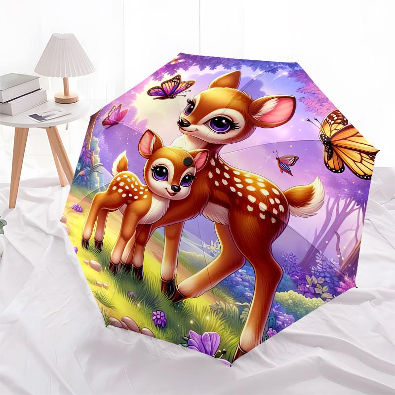 1pc Enchanted Forest with Deer and Butterflies Umbrella with Plastic Handle,Compact & Stylish,Cartoon Pattern,Outdoor UmbrellaPT399
1pc Enchanted Forest with Deer and Butterflies Umbrella with Plastic Handle,Compact & Stylish,Cartoon Pattern,Outdoor UmbrellaPT399