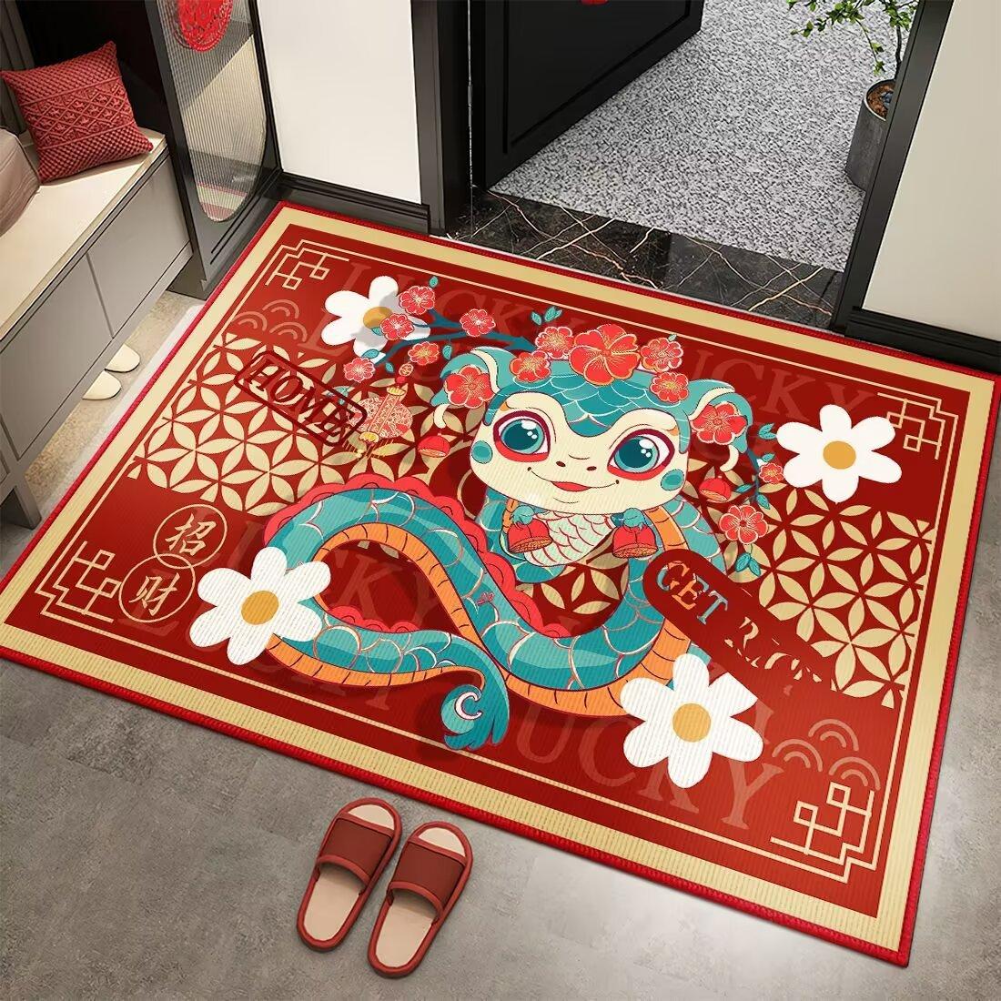 Коврик на Новый год Дракона, красный праздничный коврик для двери, новогодний коврик, коврик для входной двери, коврик для ног, который можно стирать в стиральной машине Crystal velvet 50 * 80cm
Коврик на Новый год Дракона, красный праздничный коврик для двери, новогодний коврик, коврик для входной двери, коврик для ног, который можно стирать в стиральной машине Crystal velvet 50 * 80cm