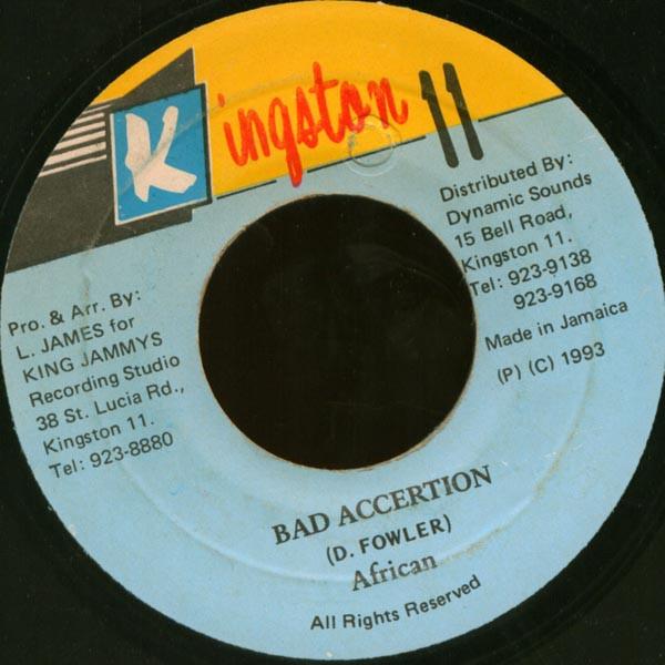 7inch Record AFRICAN - Bad Accertion NONE Kingston 11 1993 Jamaica Reggae, Ska & Dub Used
7inch Record AFRICAN - Bad Accertion NONE Kingston 11 1993 Jamaica Reggae, Ska & Dub Used
