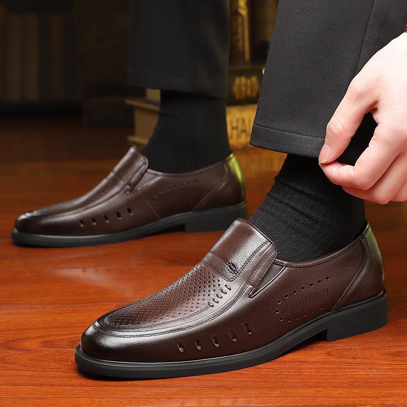 Leather shoes men s summer cowhide hollow holes men s sandals casual shoes middle-aged and elderly shoes 2025 38
Leather shoes men s summer cowhide hollow holes men s sandals casual shoes middle-aged and elderly shoes 2025 38