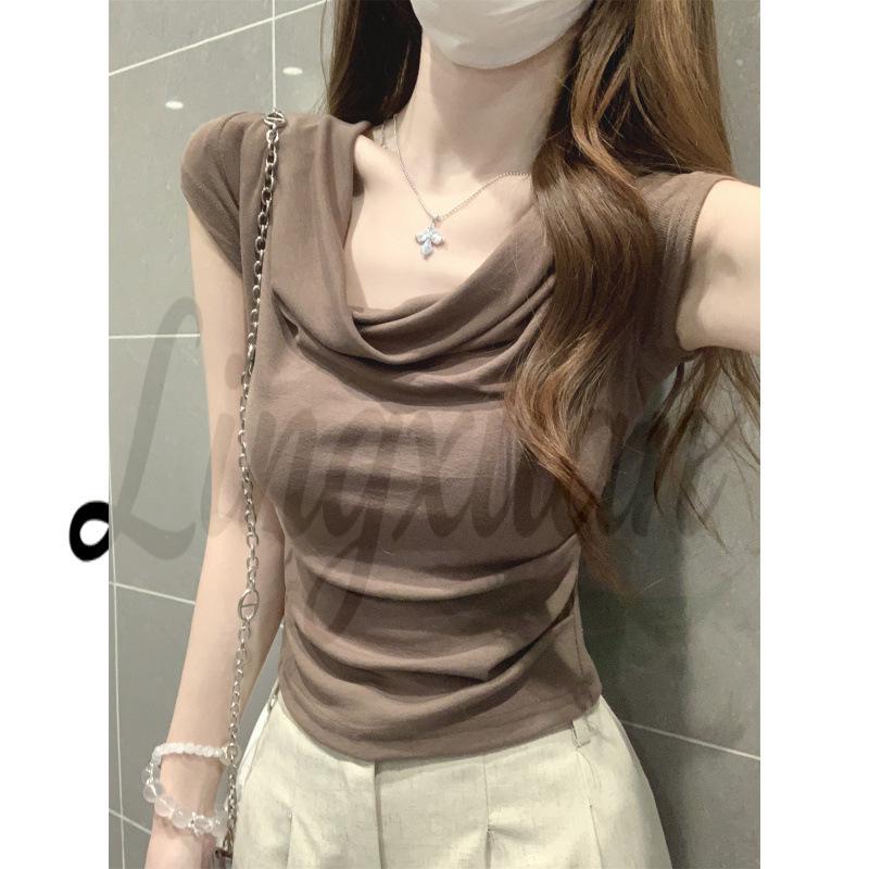Korean Style Pure Desire One-Shoulder Slim Fit Short Sleeve T-Shirt for Women - Spring/Summer Collection XL кофейный
Korean Style Pure Desire One-Shoulder Slim Fit Short Sleeve T-Shirt for Women - Spring/Summer Collection XL кофейный