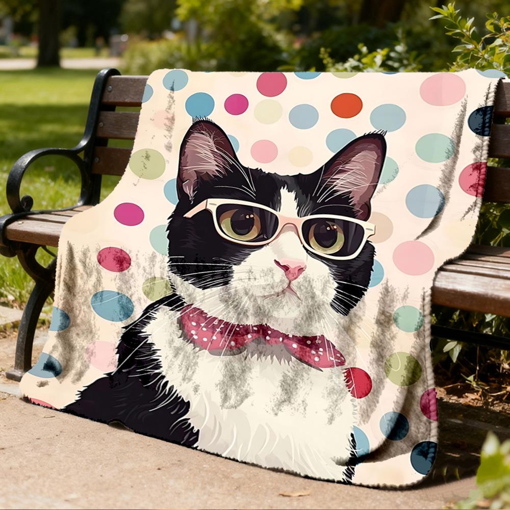 1pc Cat Glasses Outdoor Flannel Blanket , Machine Washable Perfect Gift for Birthday , Holiday Travel Accessory , Durable Material 80x120cm
1pc Cat Glasses Outdoor Flannel Blanket , Machine Washable Perfect Gift for Birthday , Holiday Travel Accessory , Durable Material 80x120cm