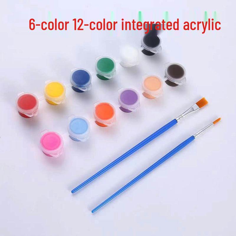 Children s 12-Color Acrylic Paint Sticks - 6-Pack for Kindergarten Art, Graffiti, DIY, Waterproof 6-Piece Set with 1 Brush
Children s 12-Color Acrylic Paint Sticks - 6-Pack for Kindergarten Art, Graffiti, DIY, Waterproof 6-Piece Set with 1 Brush