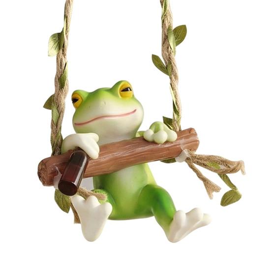 Frog on A Swing Ornament Compact Resin with Hemp Rope Hanging Decor Relaxing Garden Table Decorations for Indoor Outdoor B
Frog on A Swing Ornament Compact Resin with Hemp Rope Hanging Decor Relaxing Garden Table Decorations for Indoor Outdoor B