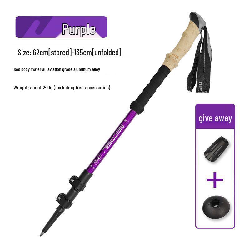 6061 Aluminum Alloy Trekking Pole with EVA Cork Handle, Three-Section External Lock, Telescopic Design for Hiking 62-135 cm фиолетовый
6061 Aluminum Alloy Trekking Pole with EVA Cork Handle, Three-Section External Lock, Telescopic Design for Hiking 62-135 cm фиолетовый