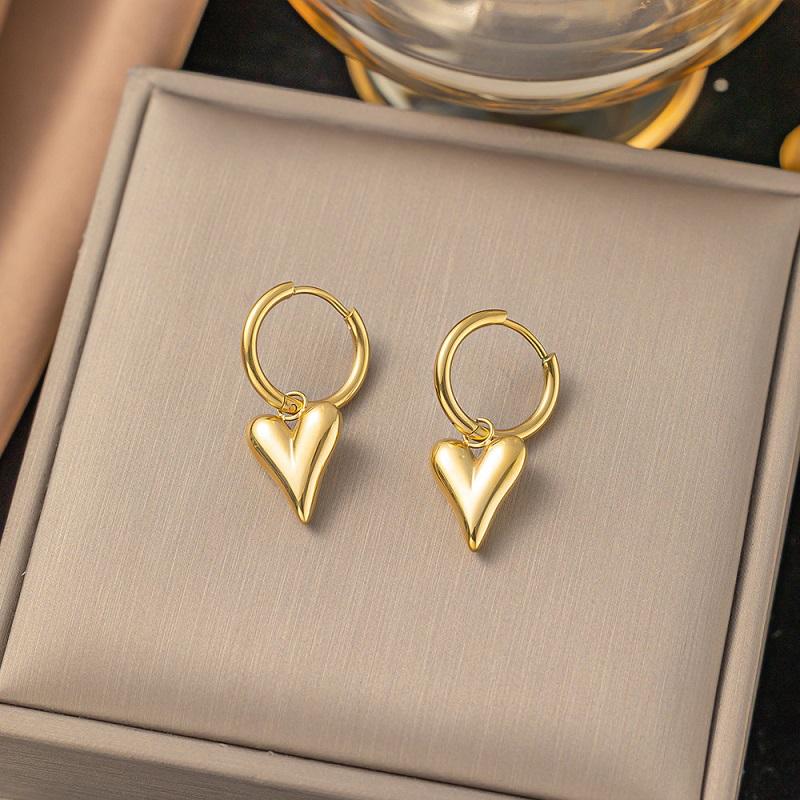 Stainless Steel Metal Heart Flower Pendant Earrings For Women Fashion Gold Color Peach Heart Ear Buckle Earrings Zircon Gifts
Stainless Steel Metal Heart Flower Pendant Earrings For Women Fashion Gold Color Peach Heart Ear Buckle Earrings Zircon Gifts