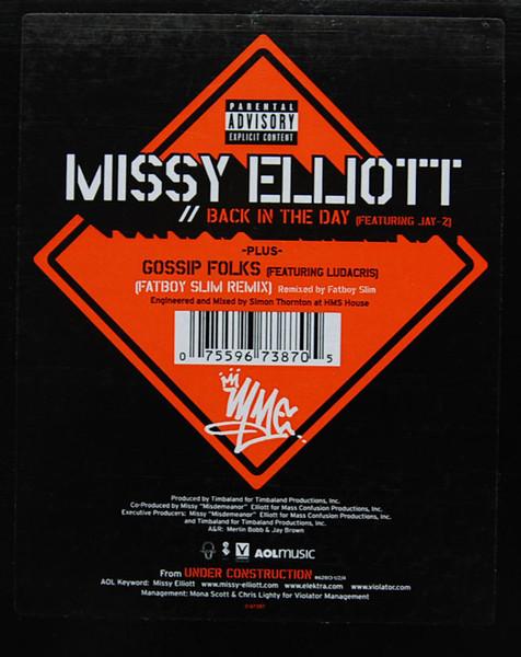 12inch Record MISSY ELLIOTT, JAY-Z - Back In The Day 067387 Elektra 2003 US Dance & Electronica Used
12inch Record MISSY ELLIOTT, JAY-Z - Back In The Day 067387 Elektra 2003 US Dance & Electronica Used