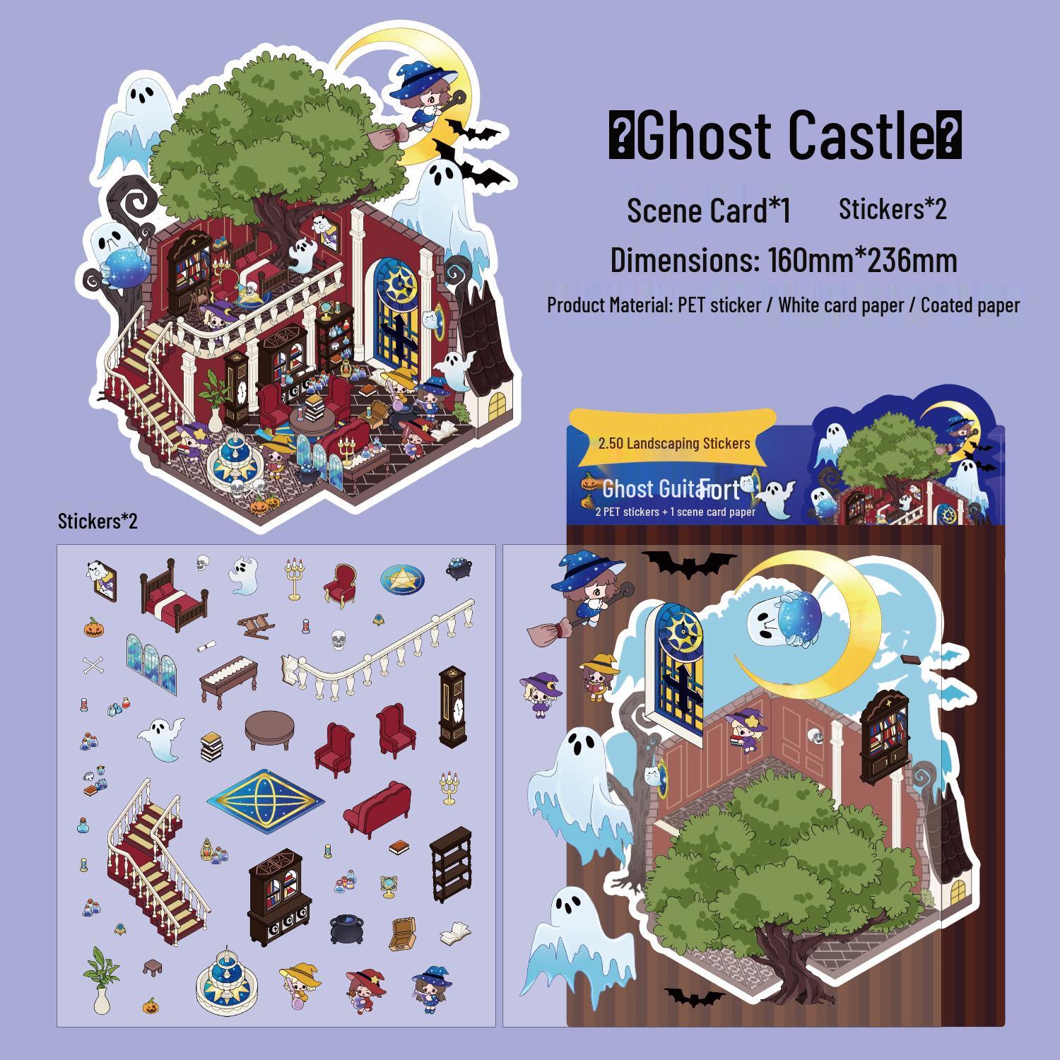 ZaoMo DIY 2.5D Ghost Castle Layered Scenic House Sticker Set
ZaoMo DIY 2.5D Ghost Castle Layered Scenic House Sticker Set