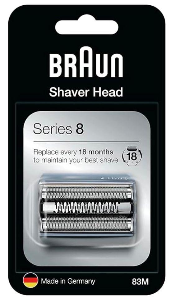 BRAUN Сменное лезвие для бритвы Braun, совместимое с версией Series 8 83M для сетчатого лезвия, внутреннее лезвие, встроенная кассета, серебристое (Зарубежный F/C83M)
BRAUN Сменное лезвие для бритвы Braun, совместимое с версией Series 8 83M для сетчатого лезвия, внутреннее лезвие, встроенная кассета, серебристое (Зарубежный F/C83M)