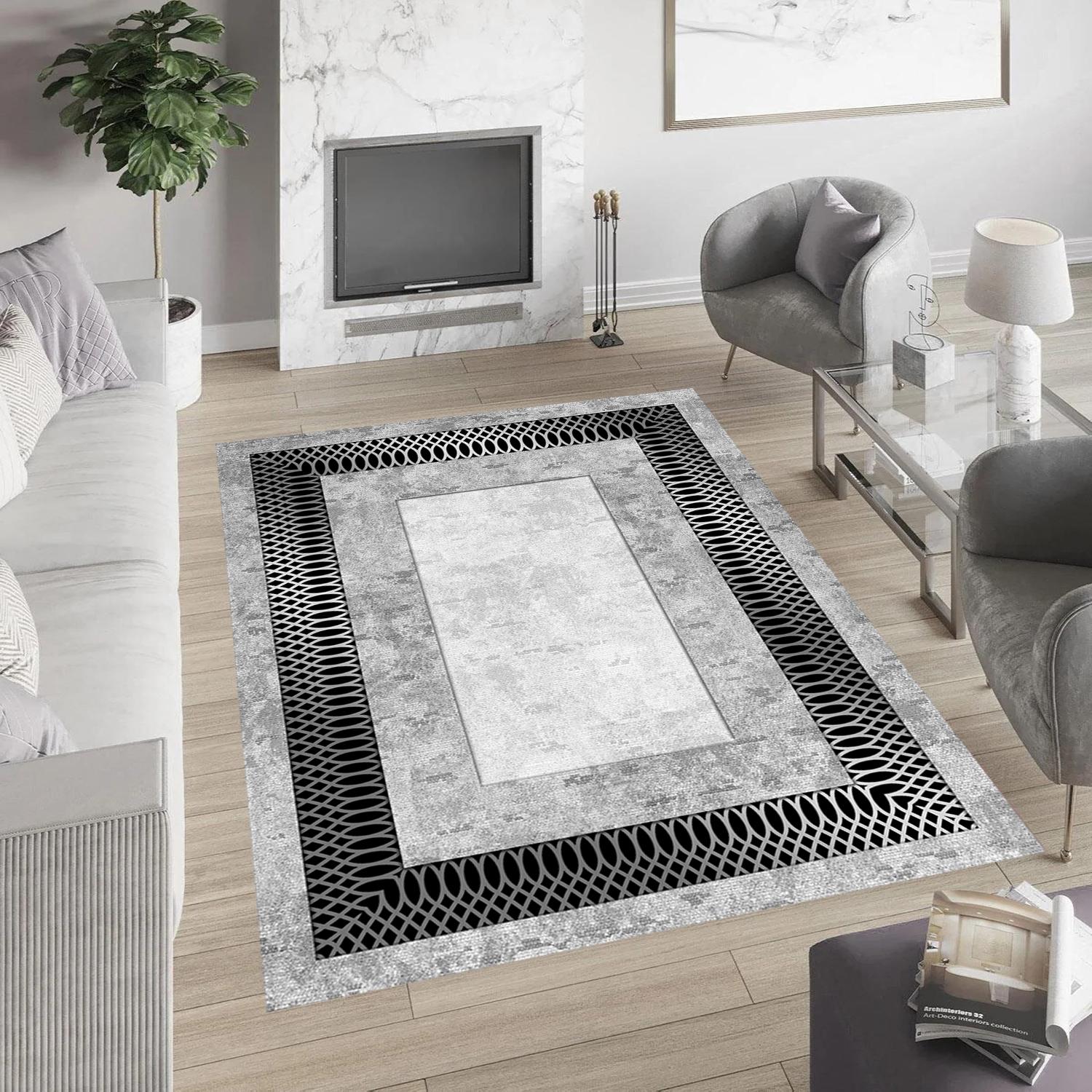 Rovigo Home Washable Printed Carpet RVG0880-FNL92 50x80 серый 
Rovigo Home Washable Printed Carpet RVG0880-FNL92 50x80 серый