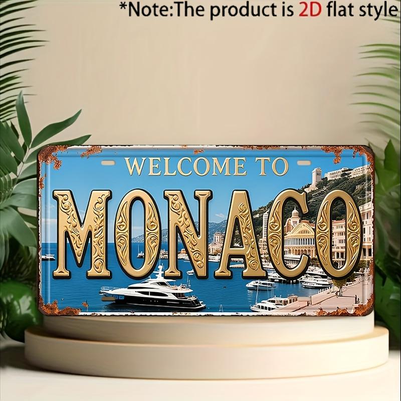 D Plane Decorative Only Available pc Vintage Welcome to Monaco Metal Decorative Plaque And Ornament Rustic Style Wall 15x30cm(5.9x7.8inch)
D Plane Decorative Only Available pc Vintage Welcome to Monaco Metal Decorative Plaque And Ornament Rustic Style Wall 15x30cm(5.9x7.8inch)