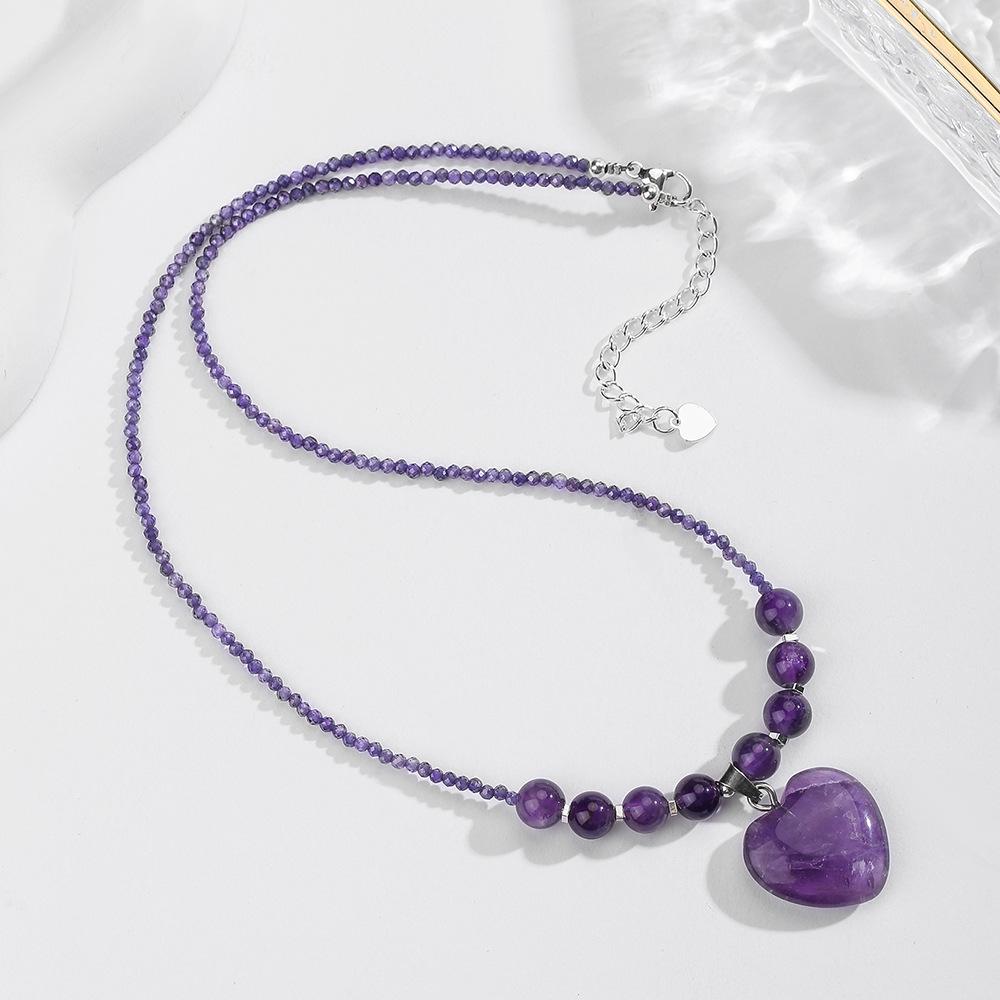 Богемское ожерелье-ключица из натурального аметиста
Богемское ожерелье-ключица из натурального аметиста