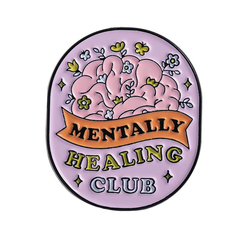 Mental Health Inspirational Quote Enamel Pins Mentally Healing Club Healing Takes Time Funny Brain Band-aids Badge Jewelry Gifts
Mental Health Inspirational Quote Enamel Pins Mentally Healing Club Healing Takes Time Funny Brain Band-aids Badge Jewelry Gifts