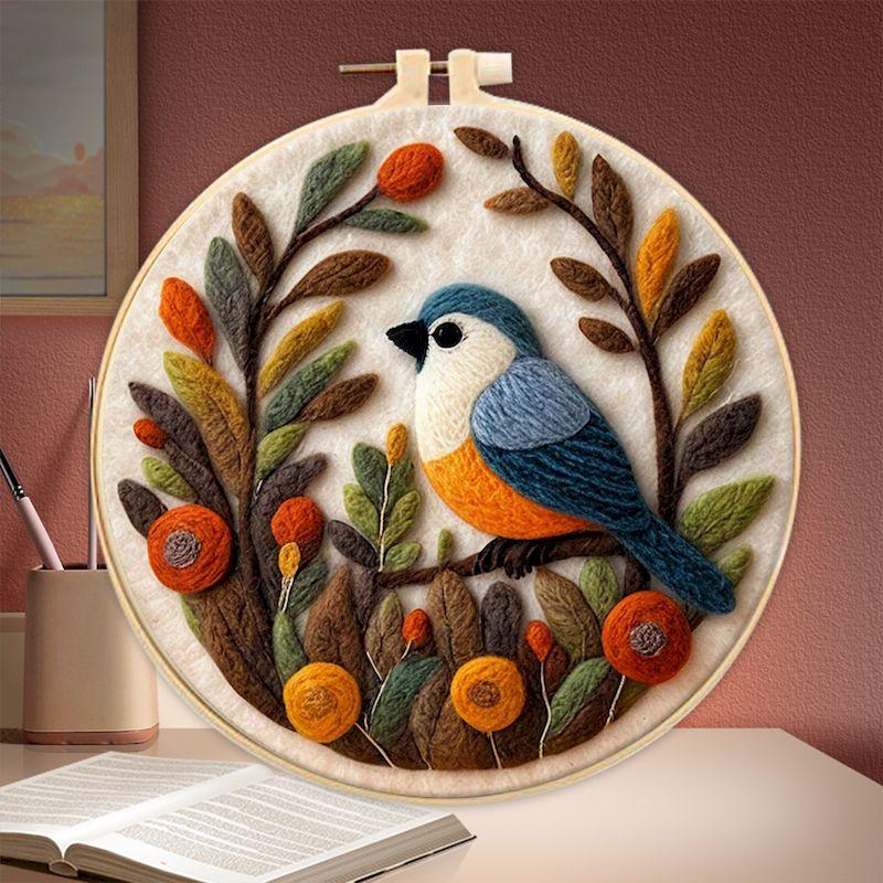 CHENISTORY Wool Felting Painting Needle Embroidery Kit Branch Bird Painting DIY Crafts Animals Handmade Home Decoration 20cmx20cm
CHENISTORY Wool Felting Painting Needle Embroidery Kit Branch Bird Painting DIY Crafts Animals Handmade Home Decoration 20cmx20cm