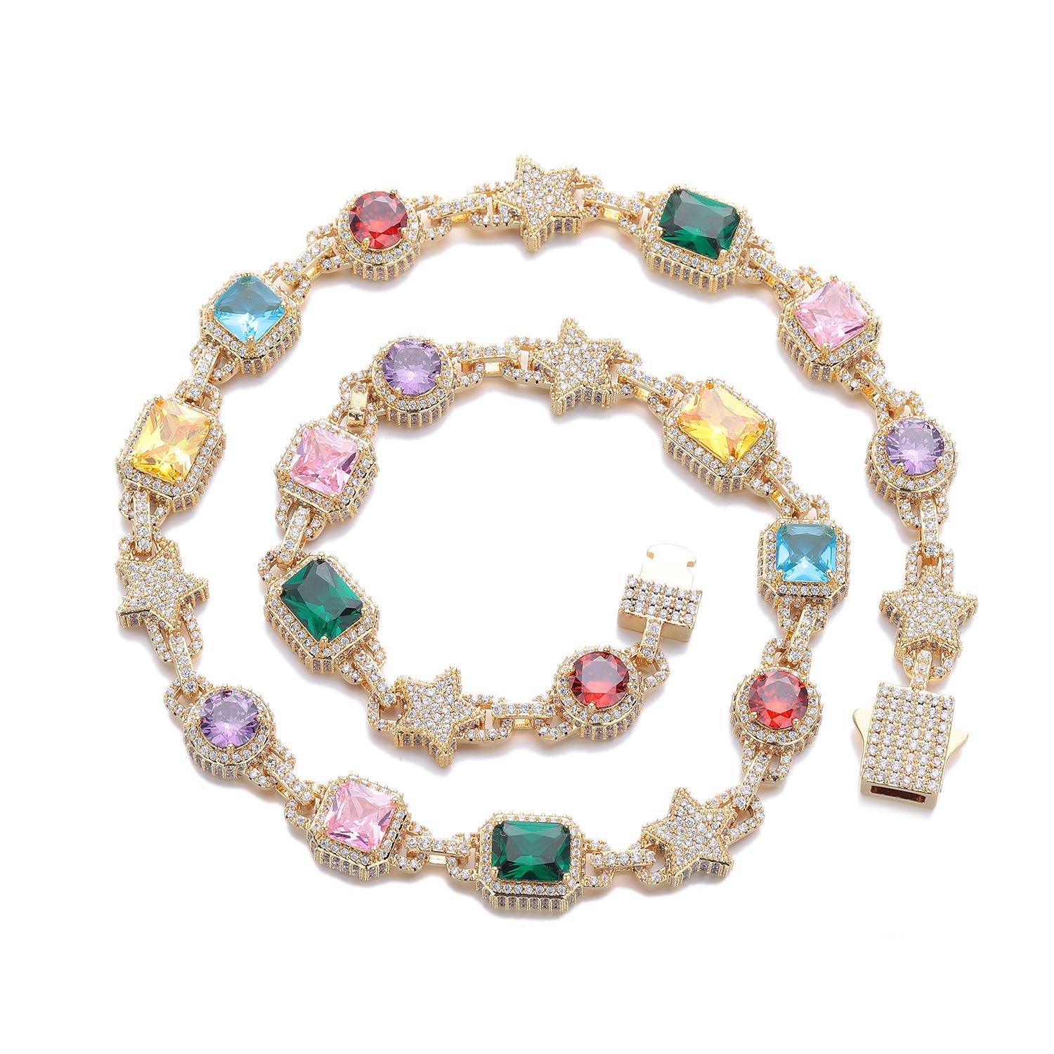 European and American light luxury geometric star chain necklace copper zircon multi-colored gemstone 1111 winter commuter jewelry Bracelet 7inch (length about 18cm)
European and American light luxury geometric star chain necklace copper zircon multi-colored gemstone 1111 winter commuter jewelry Bracelet 7inch (length about 18cm)