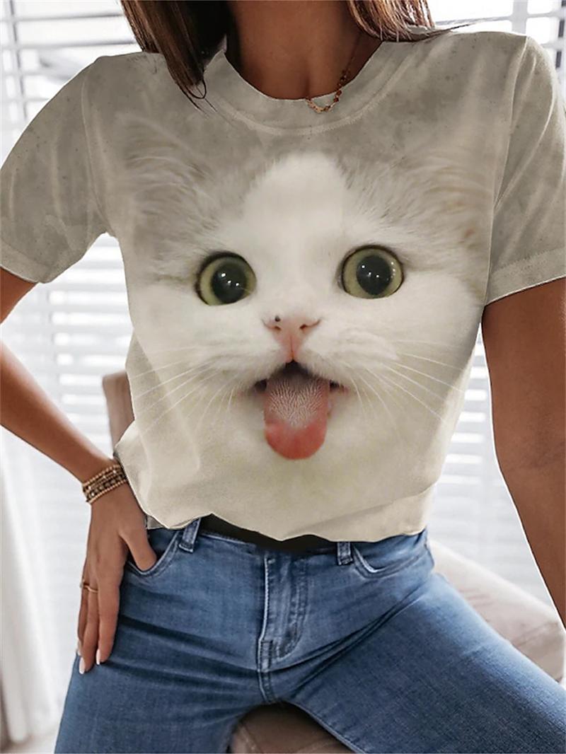 3d Dogs Cat Print T Shirt Fashion Female Tees Tops Kawaii Clothes Girls Harujuku Tshirt Summer O-neck Top Women Clothing S
3d Dogs Cat Print T Shirt Fashion Female Tees Tops Kawaii Clothes Girls Harujuku Tshirt Summer O-neck Top Women Clothing S