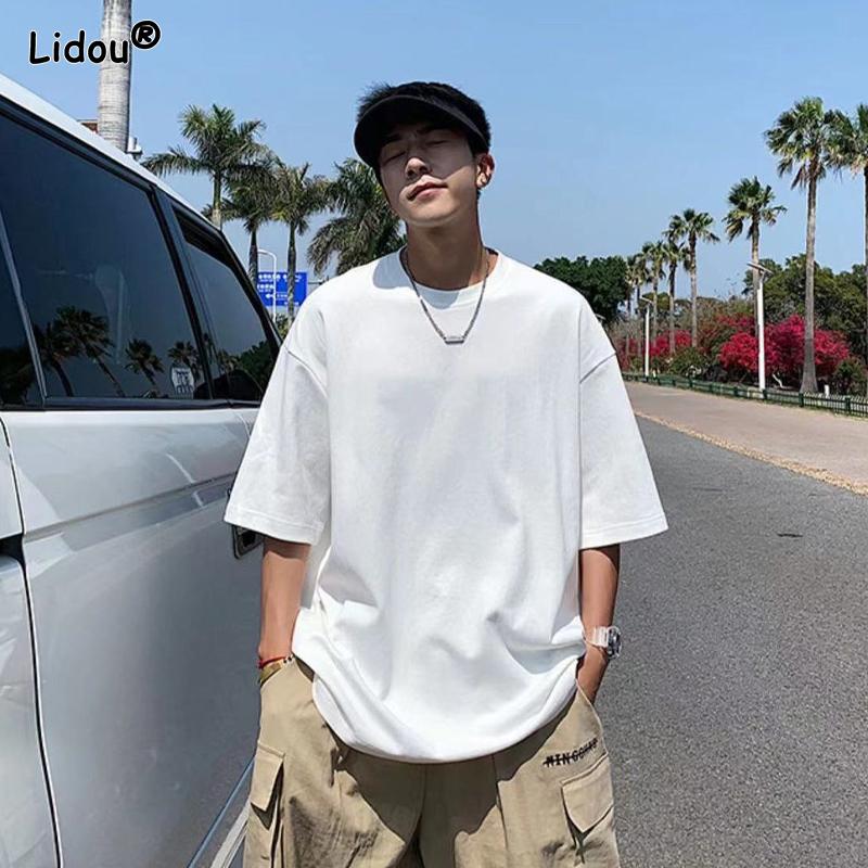 Man Comfortable Solid Color Korean Street Casual Fashion Men s Clothing Loose Pullovers Round Neck Summer Thin Handsome T-Shirts L белый
Man Comfortable Solid Color Korean Street Casual Fashion Men s Clothing Loose Pullovers Round Neck Summer Thin Handsome T-Shirts L белый