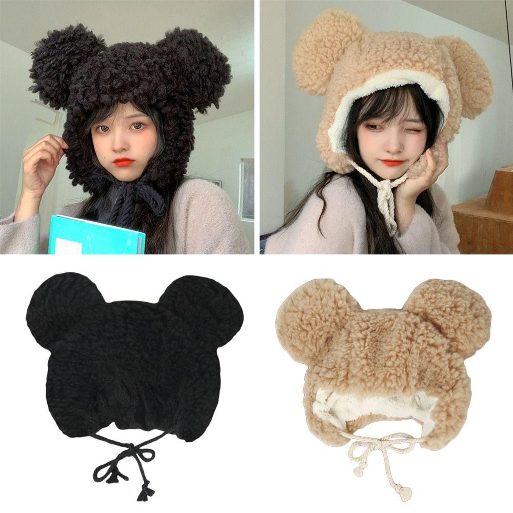 Cute Bear Ears Bomber Hats Cashmere Cycling Cap Fashion Windproof Cap for Women бежевий
Cute Bear Ears Bomber Hats Cashmere Cycling Cap Fashion Windproof Cap for Women бежевий
