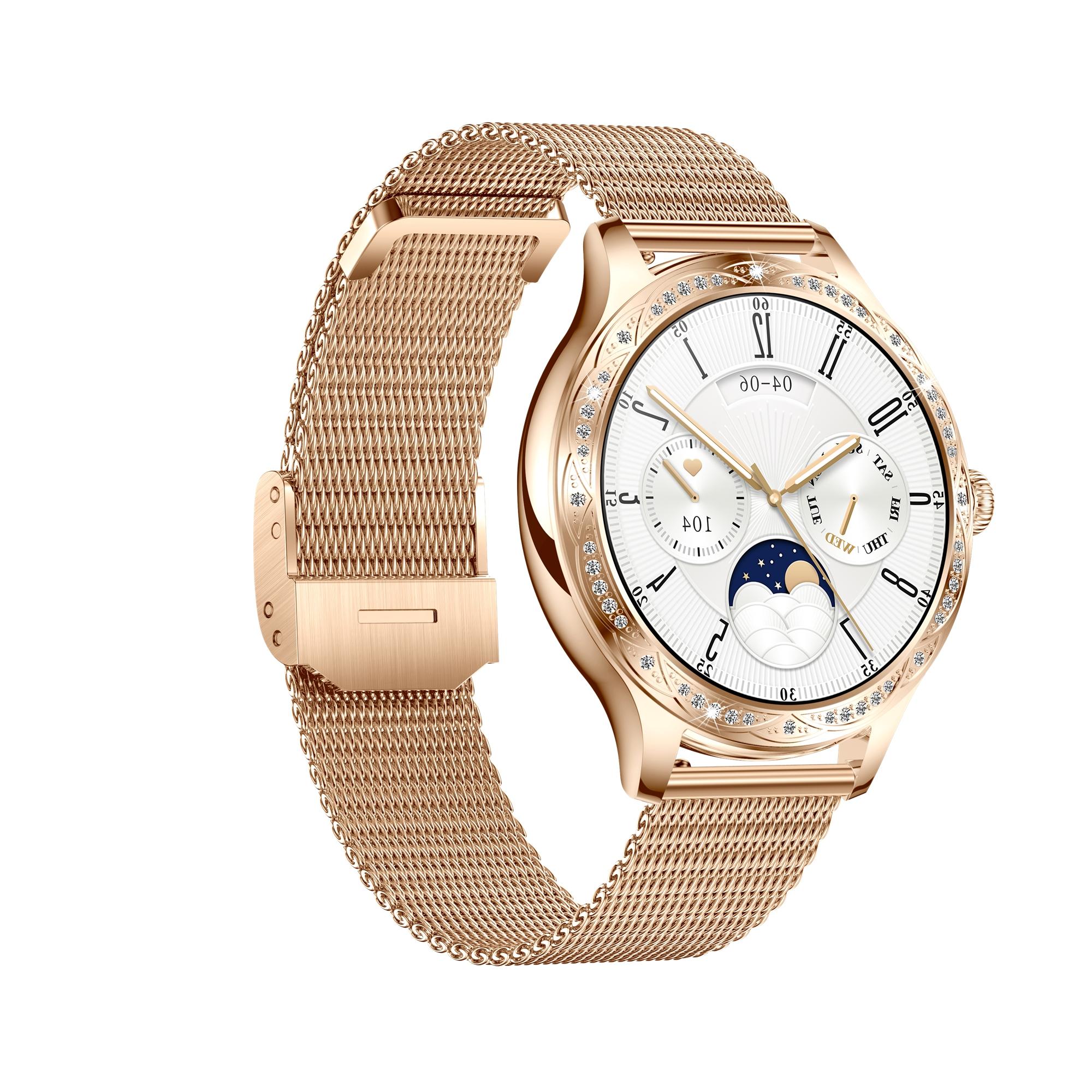 AK60 Mesh Steel Strap+Silicone Strap Women Smart Watch Bluetooth-compatible Calling Health Monitoring Smart Bracelet Gold
AK60 Mesh Steel Strap+Silicone Strap Women Smart Watch Bluetooth-compatible Calling Health Monitoring Smart Bracelet Gold