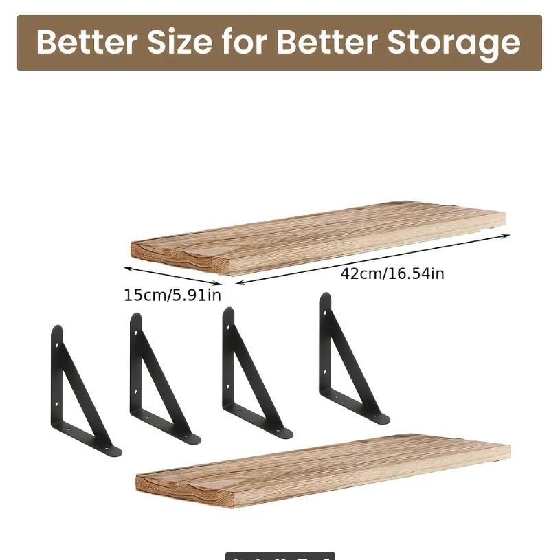 Latest Models 2Set Solid Wood Wall Shelves Floating Storage Bathroom Accessories Simple Design Hanging Shelves for Wall
Latest Models 2Set Solid Wood Wall Shelves Floating Storage Bathroom Accessories Simple Design Hanging Shelves for Wall
