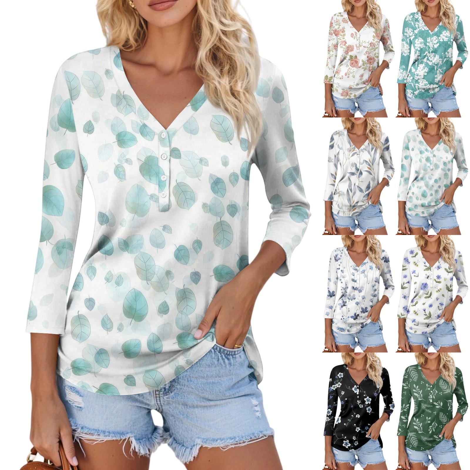 Women s Casual Fashion Sexy Comfortable V-Neck Button Floral Three-quarter Sleeve Top M
Women s Casual Fashion Sexy Comfortable V-Neck Button Floral Three-quarter Sleeve Top M