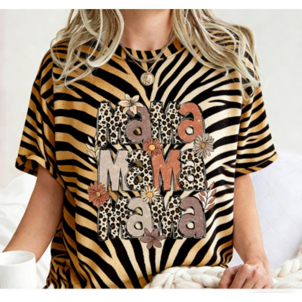 Funny Stripe Leopard Mama Print Women s Short Sleeves T-Shirt Loose Casual Summer Outdoor Street Women s Tees Tops XXS
Funny Stripe Leopard Mama Print Women s Short Sleeves T-Shirt Loose Casual Summer Outdoor Street Women s Tees Tops XXS