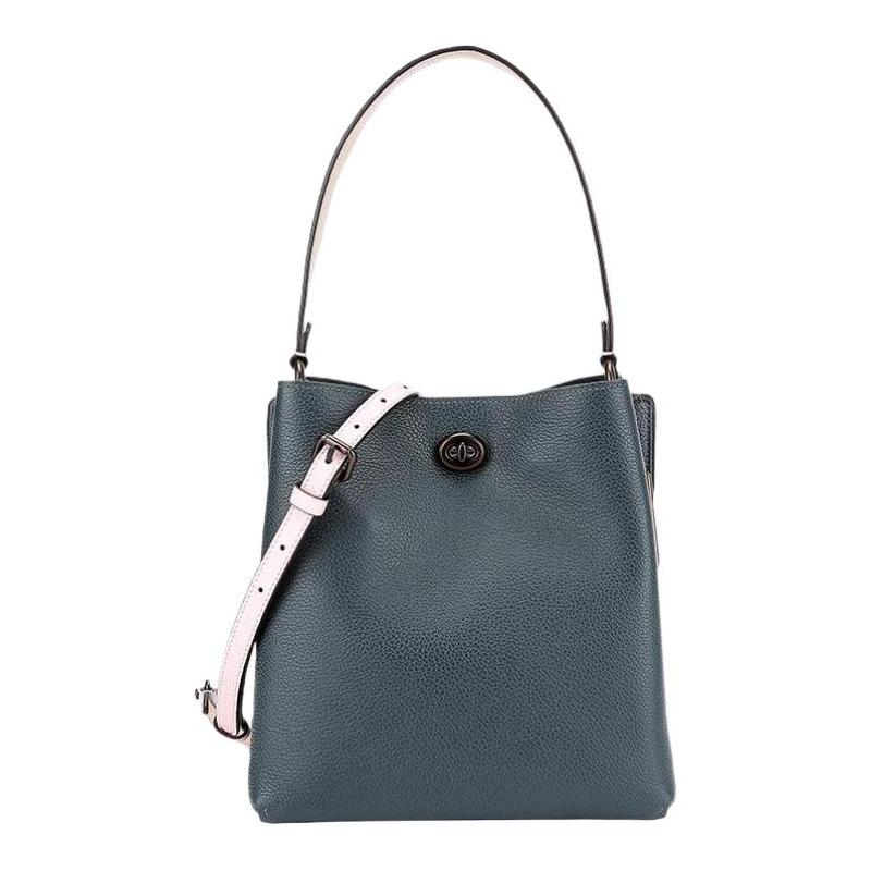 COACH Town 21 solid color color matching bucket bag hand crossbody leather shoulder bag small size women s dark green and pink зелений
COACH Town 21 solid color color matching bucket bag hand crossbody leather shoulder bag small size women s dark green and pink зелений