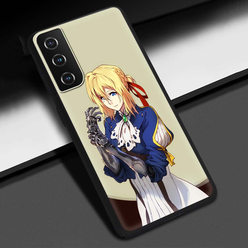 Чехол для телефона с изображением аниме «Фиолетовый Evergarden» для Samsung Galaxy S20 FE S21 Ultra S20 S10 S9 Plus S10E S8, мягкая силиконовая задняя крышка Samsung S8