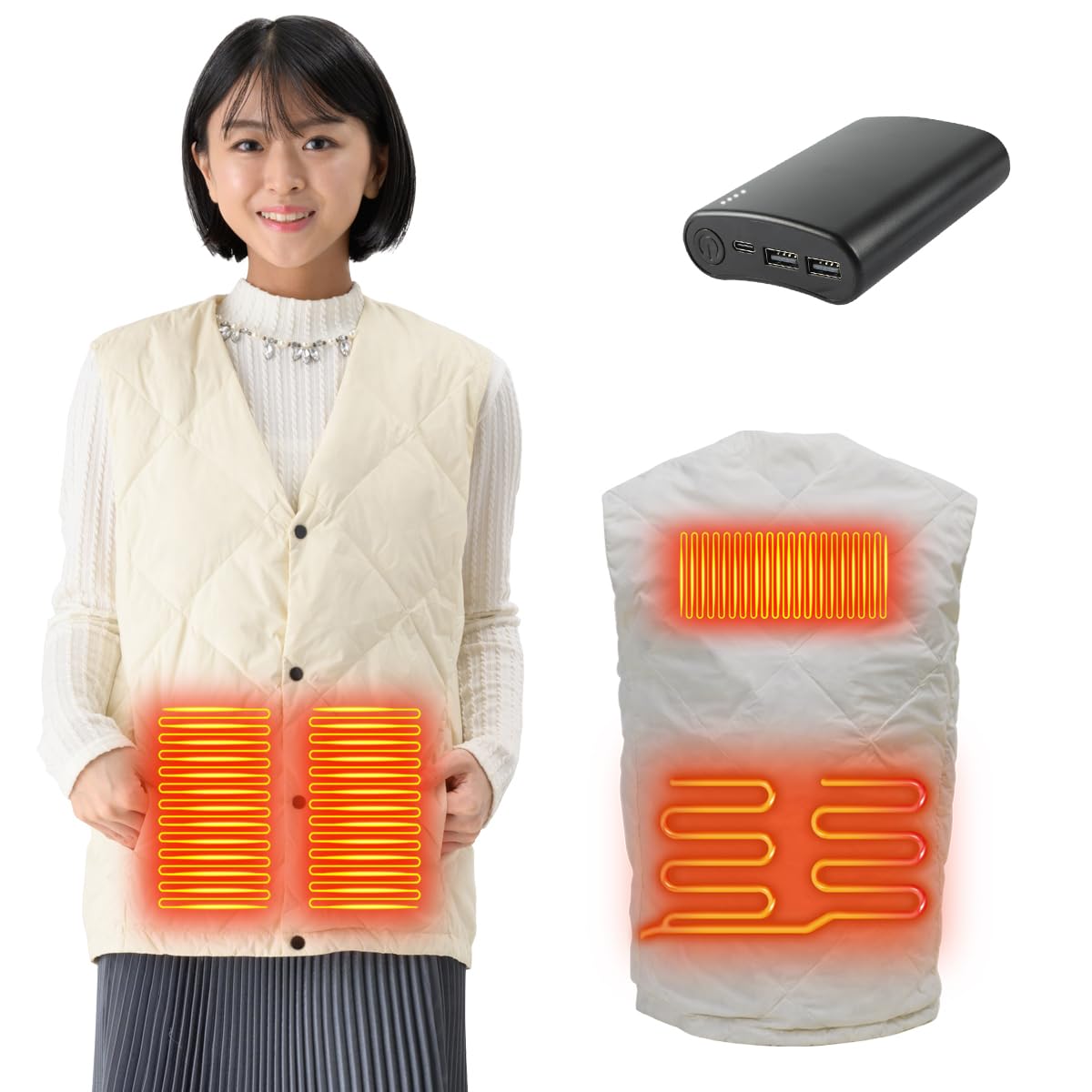 Electric Heated Vest with Large 9 Front and Back Heating Down Independent Front and Back 3 Temperature USB Ultra Fully Cold Weather Unisex for Men and бежевый
Electric Heated Vest with Large 9 Front and Back Heating Down Independent Front and Back 3 Temperature USB Ultra Fully Cold Weather Unisex for Men and бежевый