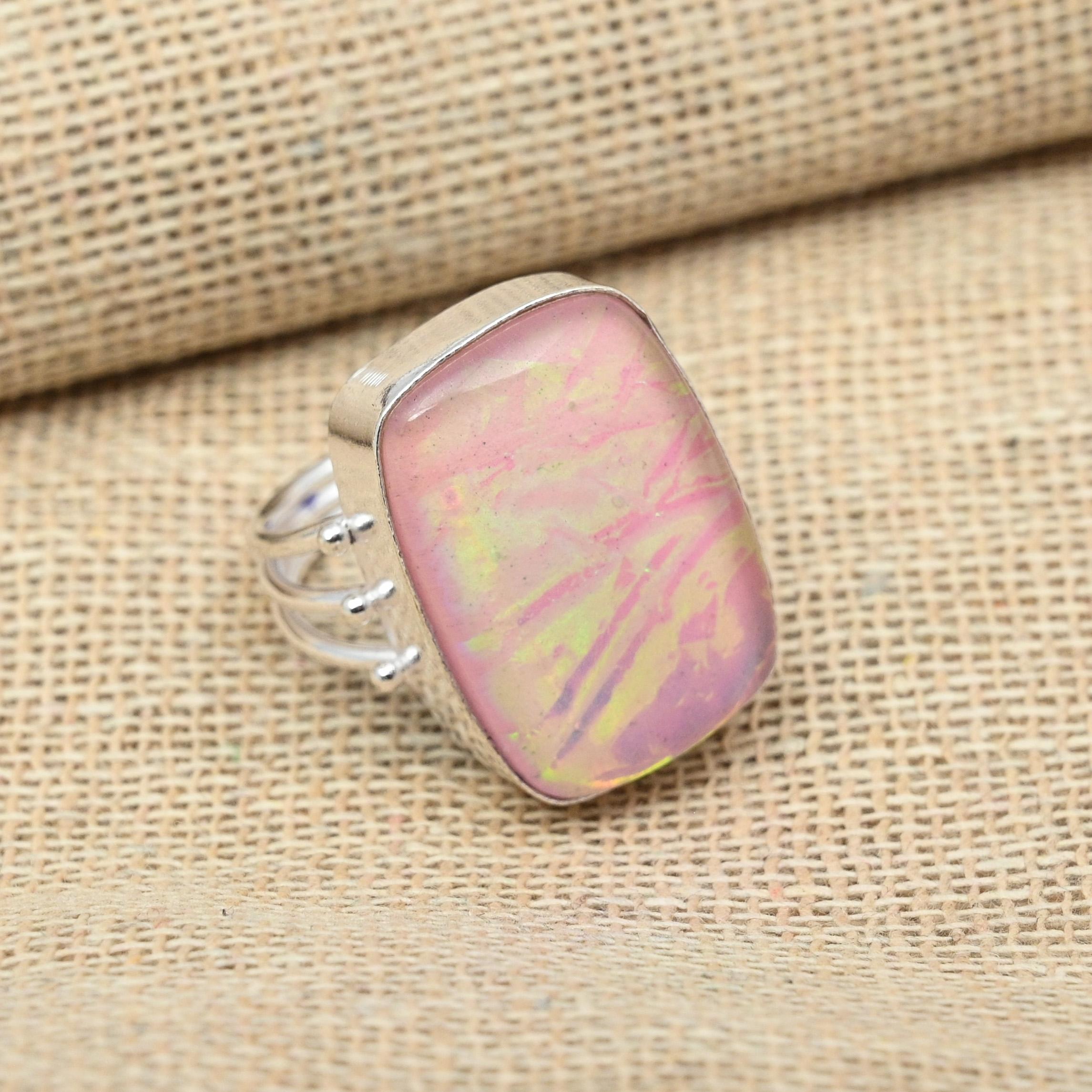 AAA + розовый австралийский тройной опал драгоценный камень стерлингового серебра 925 пробы кольцо ювелирные изделия ручной работы 12 розовый
AAA + розовый австралийский тройной опал драгоценный камень стерлингового серебра 925 пробы кольцо ювелирные изделия ручной работы 12 розовый