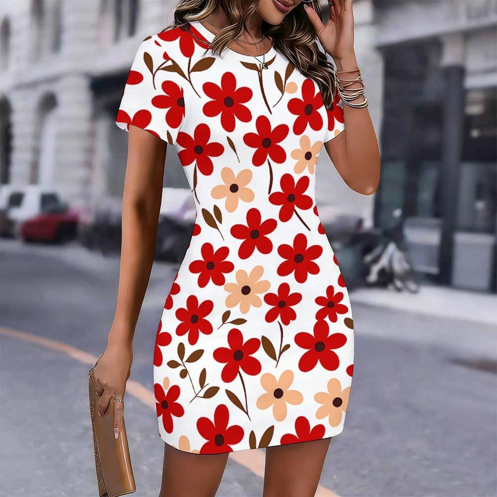 Fashion Womens Loose Stars and Flowers Pattern Print O Neck Short Sleeve Loose Streetwear A-line Dress S красный
Fashion Womens Loose Stars and Flowers Pattern Print O Neck Short Sleeve Loose Streetwear A-line Dress S красный