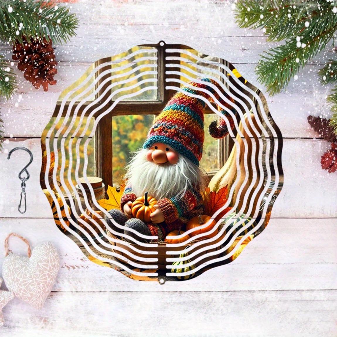 Metal Garden Wind Chime with Rotating Spiral Autumn Gnome Pumpkin Decor for Outdoor Patio Porch Yard No Electricity Needed
Metal Garden Wind Chime with Rotating Spiral Autumn Gnome Pumpkin Decor for Outdoor Patio Porch Yard No Electricity Needed