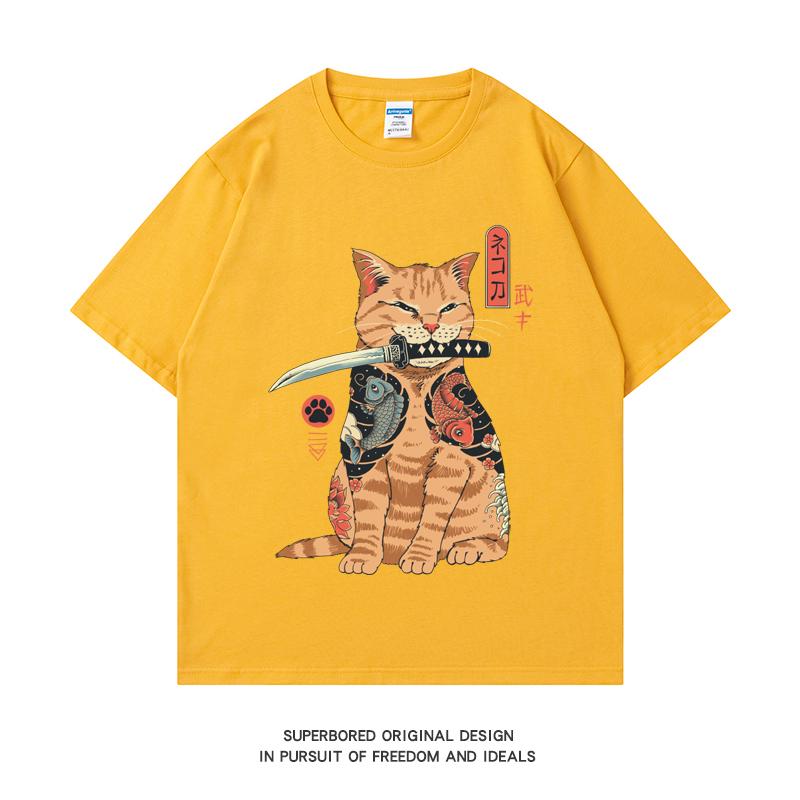 220GSM Тяжелая футболка из 100% хлопка Футболка с принтом Катана Мужская повседневная футболка с круглым вырезом Базовые мужские топы Футболка
220GSM Тяжелая футболка из 100% хлопка Футболка с принтом Катана Мужская повседневная футболка с круглым вырезом Базовые мужские топы Футболка