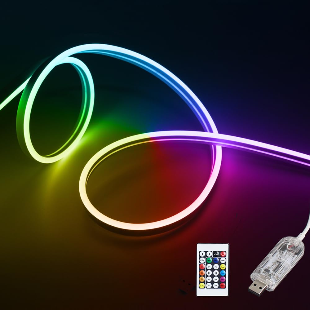 LED strip color conversion trimmed almost bright indirect lighting DIY decorations color with remote control 5V-USB light, dimmable, 120SMD/M RGBIC-16
LED strip color conversion trimmed almost bright indirect lighting DIY decorations color with remote control 5V-USB light, dimmable, 120SMD/M RGBIC-16