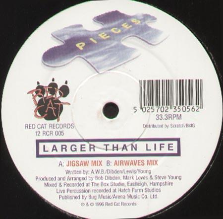 12-дюймовая пластинка LARGER THAN LIFE - Pieces 12RCR005 Red Cat 1996 UK Dance & Electronica Б/У
12-дюймовая пластинка LARGER THAN LIFE - Pieces 12RCR005 Red Cat 1996 UK Dance & Electronica Б/У