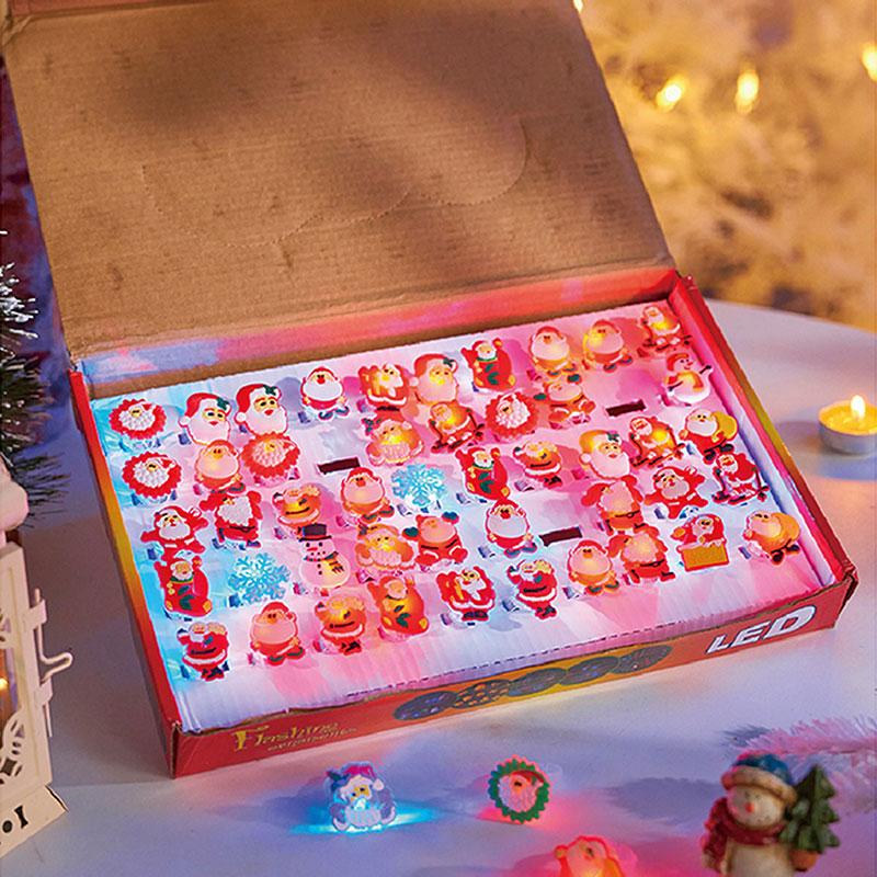 50pcs Christmas Light Up Rings LED Flash Rings Assorted Styles Christmas Light Up Toys for Stocking Stuffers Ornaments and Party
50pcs Christmas Light Up Rings LED Flash Rings Assorted Styles Christmas Light Up Toys for Stocking Stuffers Ornaments and Party