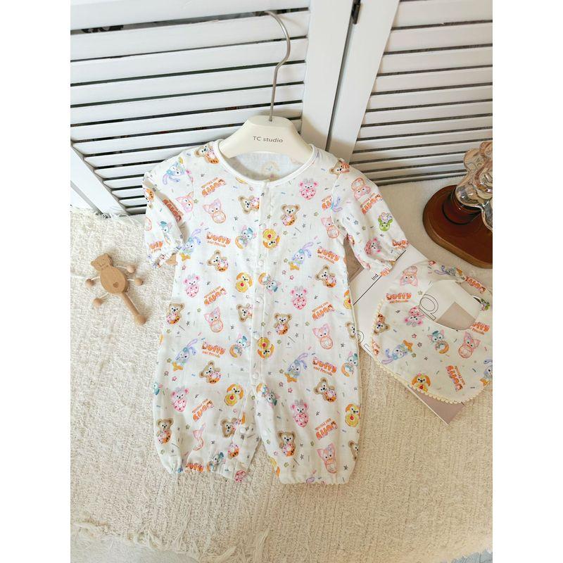 In-Stock Japanese Cartoon Cute Duffy and Qibao Double-Layer Gauze Bib and Romper Two-Piece Set for Sleeping and Crawling Qibao Crawling Suit Comes with Saliva Towel 73
In-Stock Japanese Cartoon Cute Duffy and Qibao Double-Layer Gauze Bib and Romper Two-Piece Set for Sleeping and Crawling Qibao Crawling Suit Comes with Saliva Towel 73