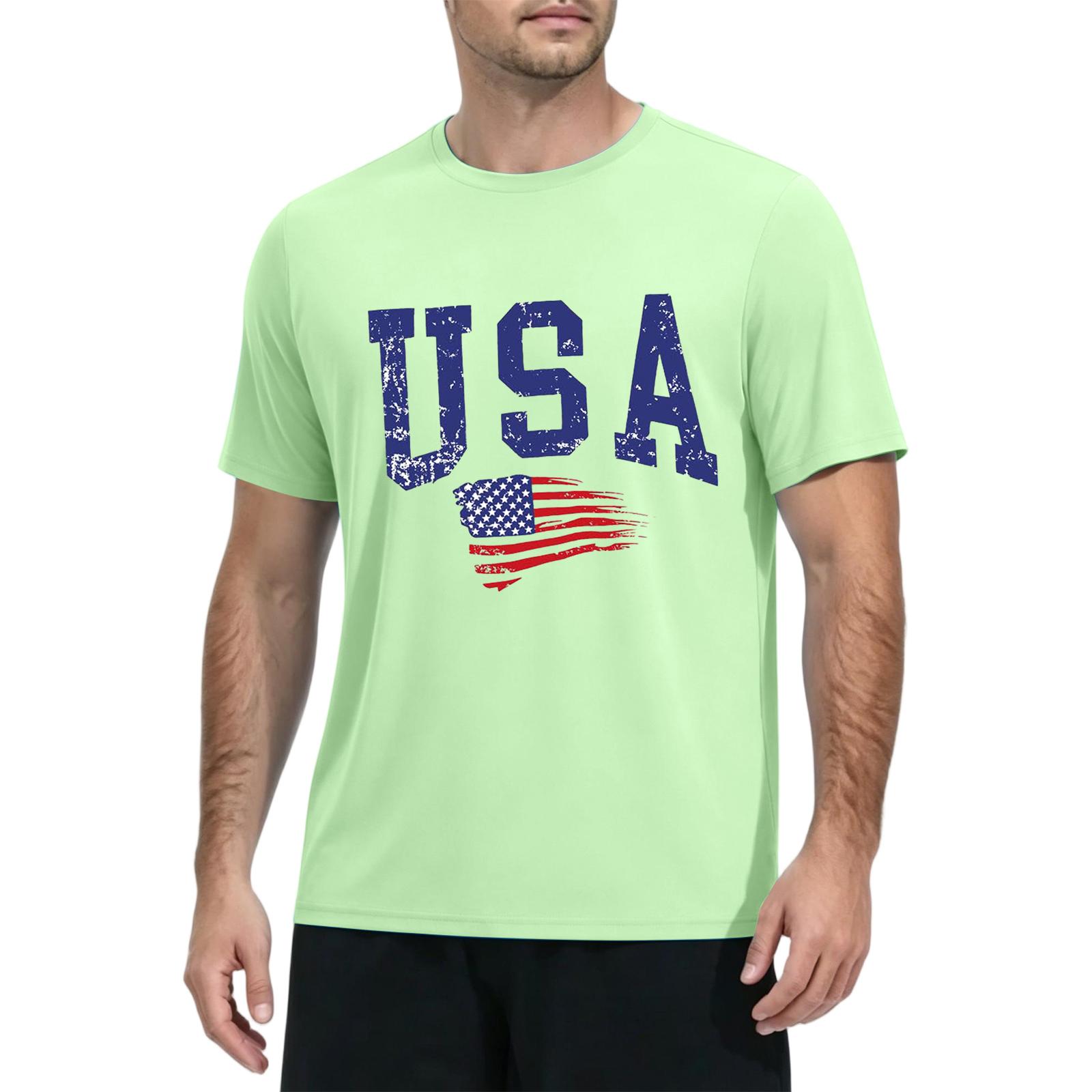 Men s Quick Dry Short Sleeve T Shirt Lightweight Breathable Fitness Running Gym Workout Tee USA Graphic Print Casual Top XXXL
Men s Quick Dry Short Sleeve T Shirt Lightweight Breathable Fitness Running Gym Workout Tee USA Graphic Print Casual Top XXXL