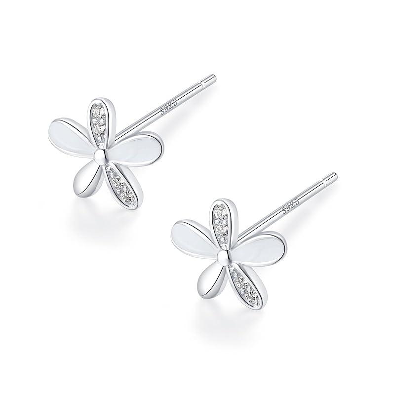 earrings Silver925 silver earrings gold 18K coating flower flower white Compatible with metal allergies (Silver)
earrings Silver925 silver earrings gold 18K coating flower flower white Compatible with metal allergies (Silver)