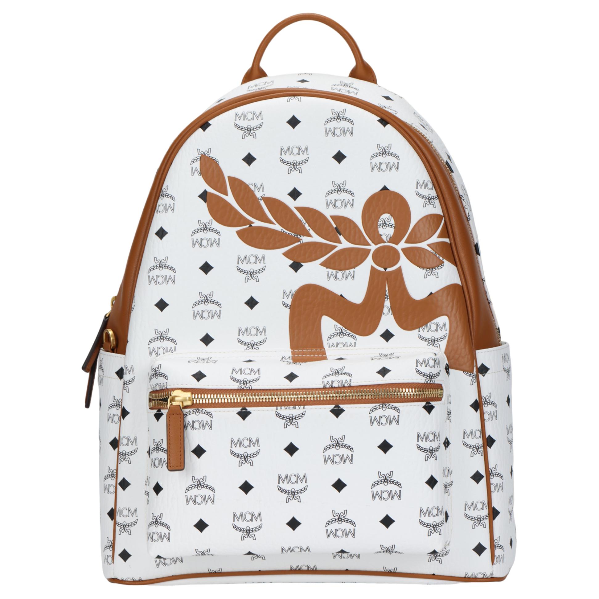 MCM Large Laurel Leaf Monogram Leather Backpack Unisex Backpack White MMKESVE02WT001 Basic Set (Bag+Dust Bag)
MCM Large Laurel Leaf Monogram Leather Backpack Unisex Backpack White MMKESVE02WT001 Basic Set (Bag+Dust Bag)